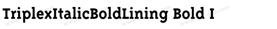TriplexItalicBoldLining Bold Italic字体转换
